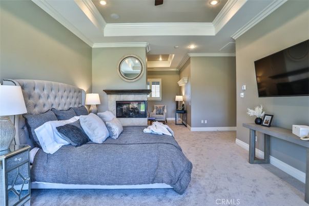 Bedroom, Fireplace, Interior, Recessed Lighting