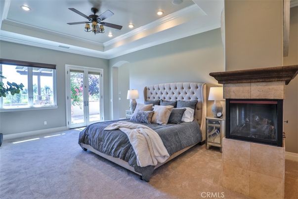 Bedroom, Fireplace, Interior, Recessed Lighting
