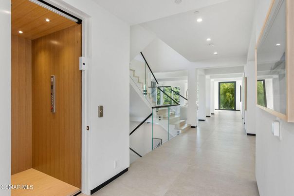 Elevator, Interior, Recessed Lighting, Wooden Ceilings, Wooden Walls