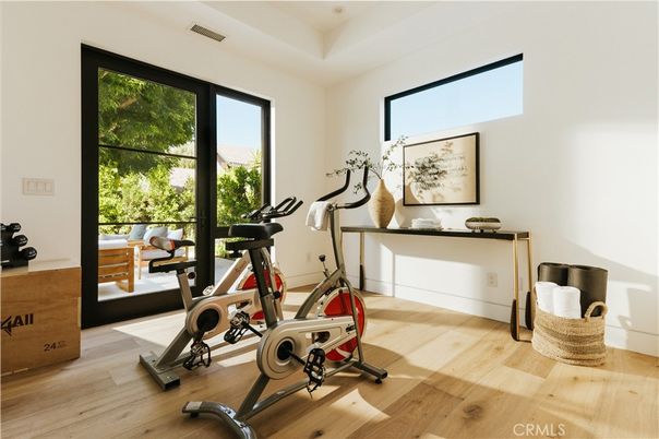 Fitness Equipment, Interior, Wood Texture Flooring