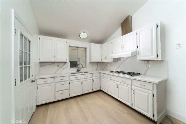 Interior, Kitchen, Marble Walls, Wood Texture Flooring