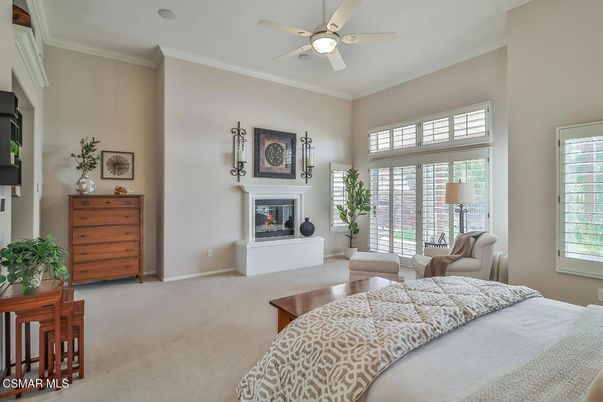 Bedroom, Fireplace, Interior