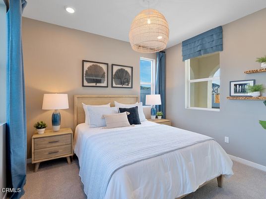 Bedroom, Interior, Pendant Lights, Recessed Lighting