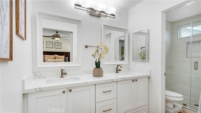 Bathroom, Dual Sink Vanities, Glass Shower, Interior