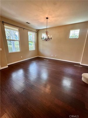 Chandelier, Empty room, Interior, Wood Texture Flooring