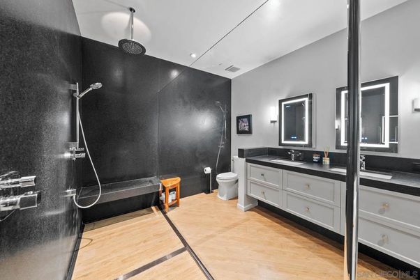 Bathroom, Dual Sink Vanities, Interior, Wood Texture Flooring