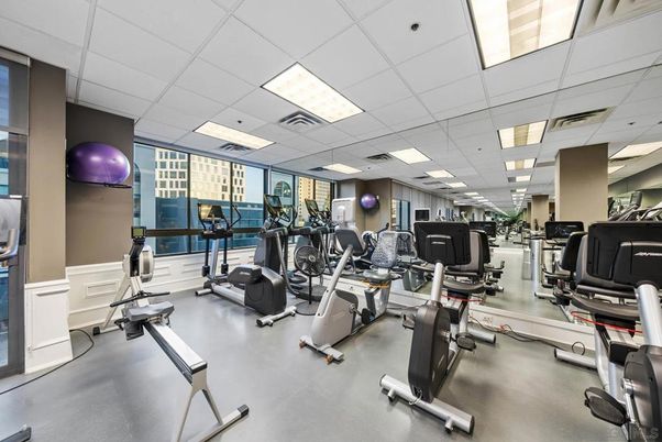 Fitness Equipment, Gym, Interior, Recessed Lighting