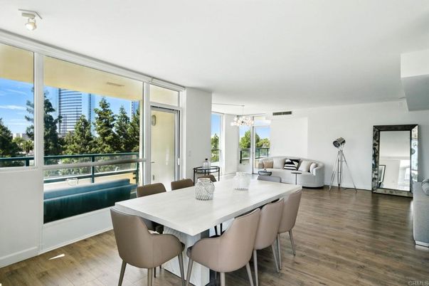 Dining room, Interior, Living room, Pendant Lights, Water, Wood Texture Flooring