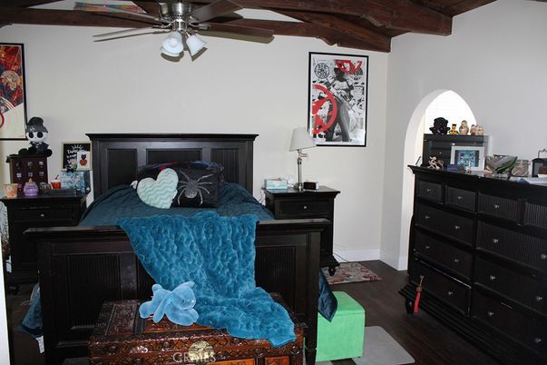 Bedroom, Interior, Wooden Beams, Wood Texture Flooring