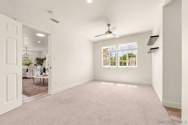 Dining room, Empty room, Interior, Pendant Lights, Recessed Lighting