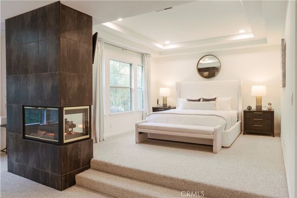 Bedroom, Fireplace, Interior, Recessed Lighting