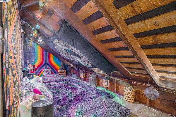 Bedroom, Interior, Wooden Beams