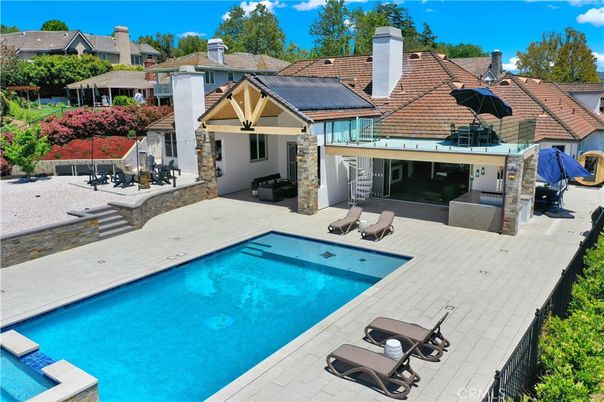 Exterior, Pool, Solar Panels