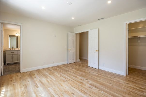 Bathroom, Empty room, Interior, Recessed Lighting, Wood Texture Flooring