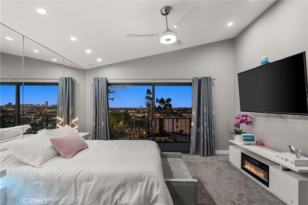 Bedroom, Fireplace, Interior, Recessed Lighting