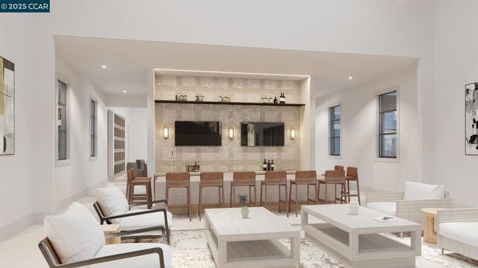 Interior, Living room, Recessed Lighting, Stone Walls