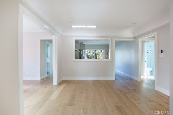 Bathroom, Empty room, Interior, Recessed Lighting, Wood Texture Flooring