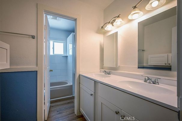 Bathroom, Dual Sink Vanities, Interior, Wood Texture Flooring