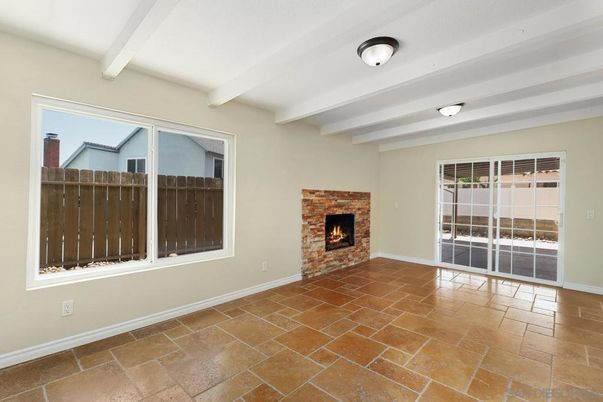 Empty room, Fireplace, Interior