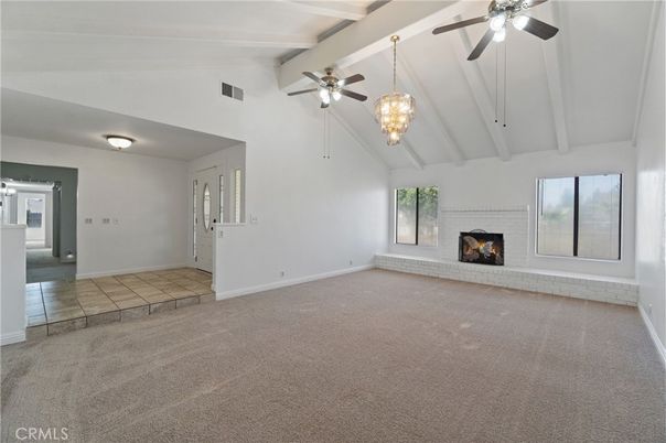 Chandelier, Empty room, Fireplace, Interior, Pendant Lights