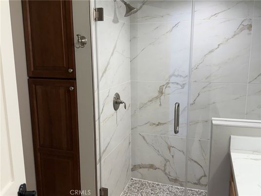 Bathroom, Glass Shower, Interior, Marble Walls
