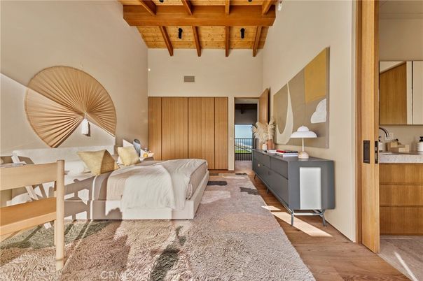 Bedroom, Interior, Wooden Beams, Wooden Ceilings, Wood Texture Flooring