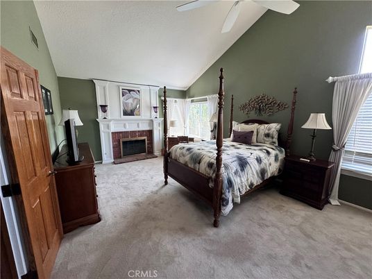 Bedroom, Fireplace, Interior