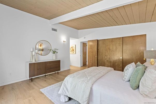 Bedroom, Interior, Wooden Ceilings, Wood Texture Flooring