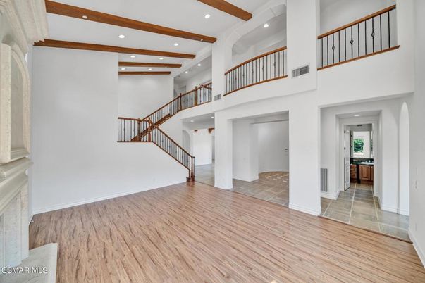 Interior, Recessed Lighting, Wooden Beams, Wood Texture Flooring
