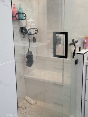 Bathroom, Glass Shower, Interior, Marble Walls