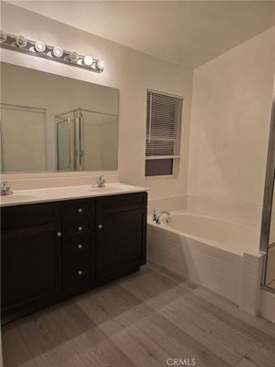 Bathroom, Dual Sink Vanities, Interior, Wood Texture Flooring