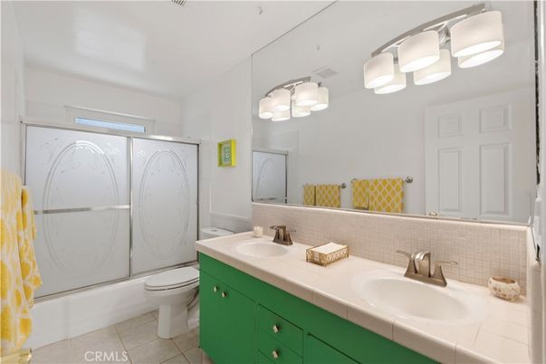 Bathroom, Dual Sink Vanities, Glass Shower, Interior, Tile Countertops