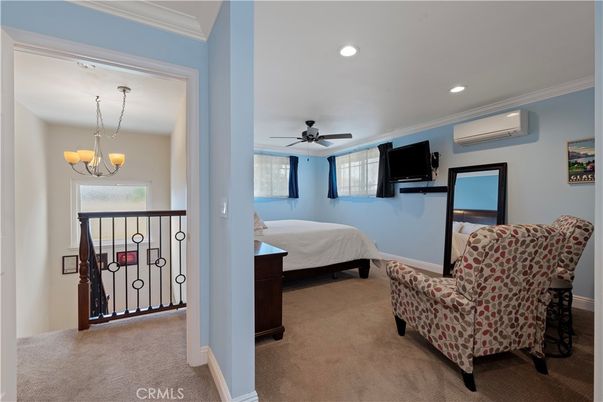 Bedroom, Chandelier, Interior, Recessed Lighting