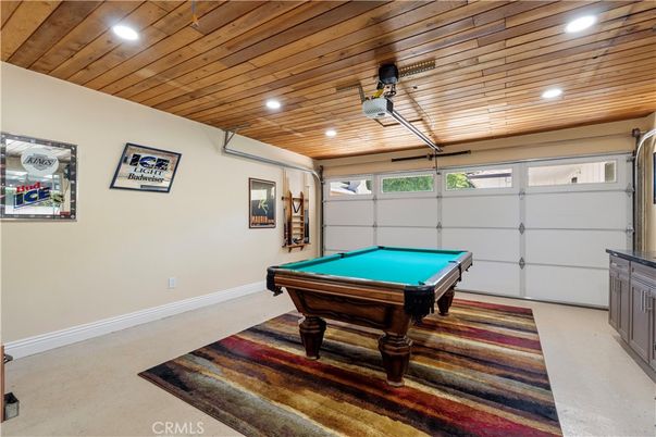 Billiard Table, Game Room, Interior, Recessed Lighting, Wooden Ceilings