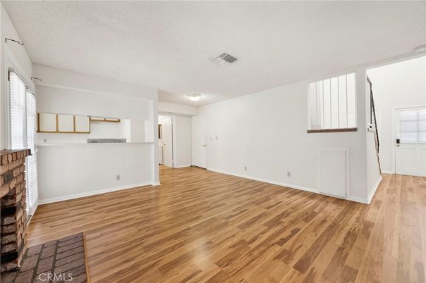Empty room, Fireplace, Interior, Wood Texture Flooring