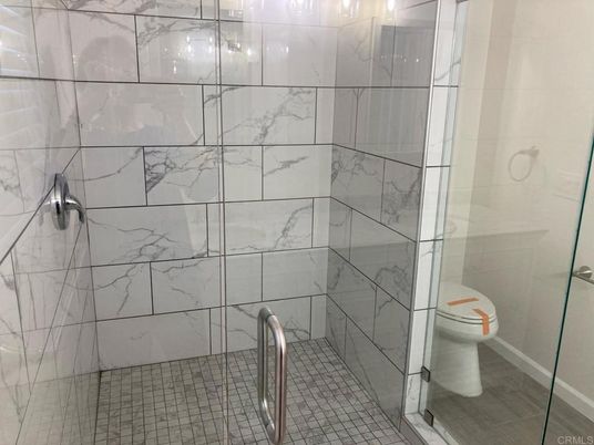 Bathroom, Glass Shower, Interior, Marble Walls
