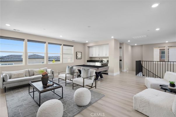 Interior, Kitchen, Living room, Recessed Lighting, Wood Texture Flooring