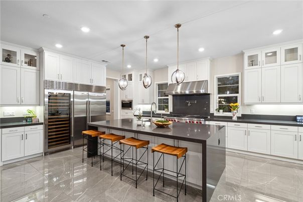 Interior, Kitchen, Pendant Lights, Recessed Lighting, Stainless Steel Appliances
