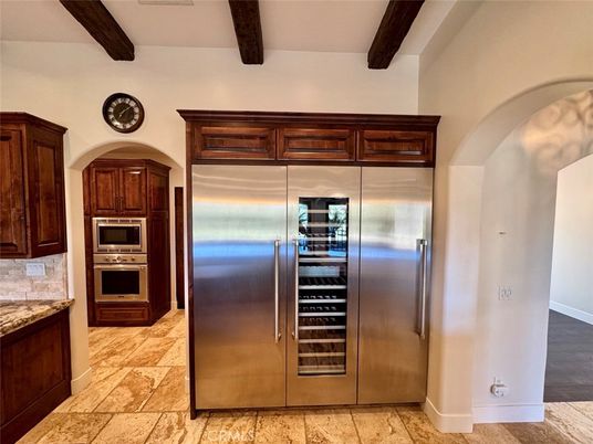 Interior, Kitchen, Stainless Steel Appliances, Wooden Beams