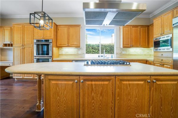 Interior, Kitchen, Pendant Lights, Stainless Steel Appliances, Wood Texture Flooring