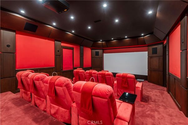 Home Theatre Room, Interior, Projection Screen, Recessed Lighting, Theatre Room