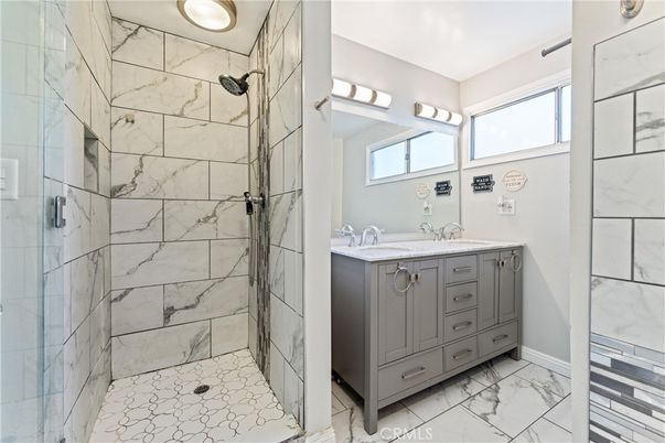 Bathroom, Glass Shower, Interior, Marble, Marble Walls