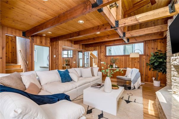 Interior, Living room, Recessed Lighting, Wooden Beams, Wooden Ceilings, Wood Texture Flooring, Wooden Walls