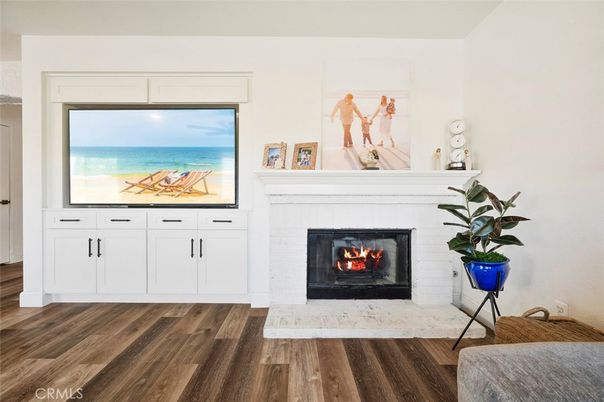 Fireplace, Interior, Water, Wood Texture Flooring