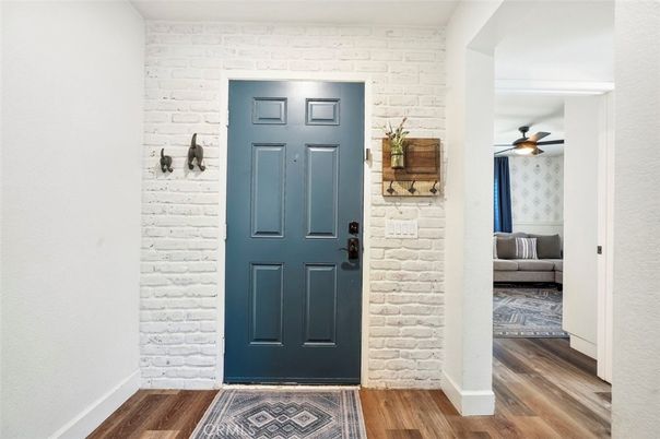 Interior, Stone Walls, Wood Texture Flooring