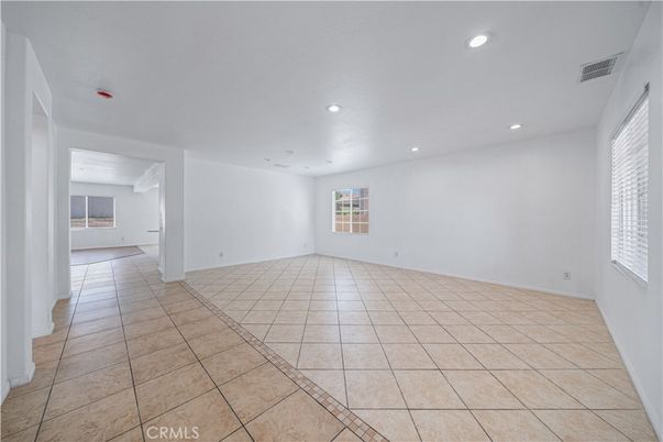 Empty room, Fireplace, Interior, Recessed Lighting