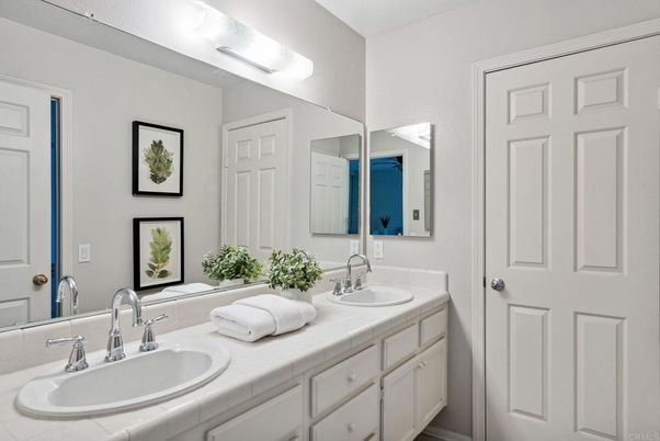 Bathroom, Dual Sink Vanities, Interior, Tile Countertops