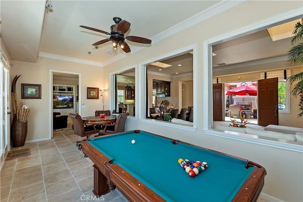 Billiard Table, Dining room, Game Room, Interior, Recessed Lighting