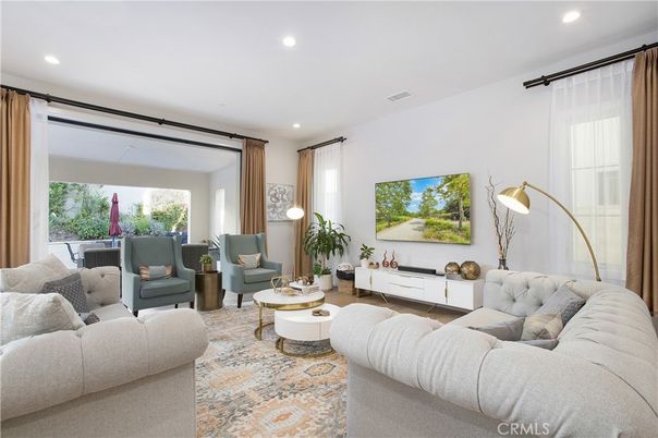 Interior, Living room, Recessed Lighting