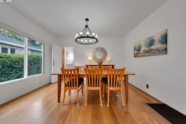 Chandelier, Dining room, Interior, Pendant Lights, Wood Texture Flooring